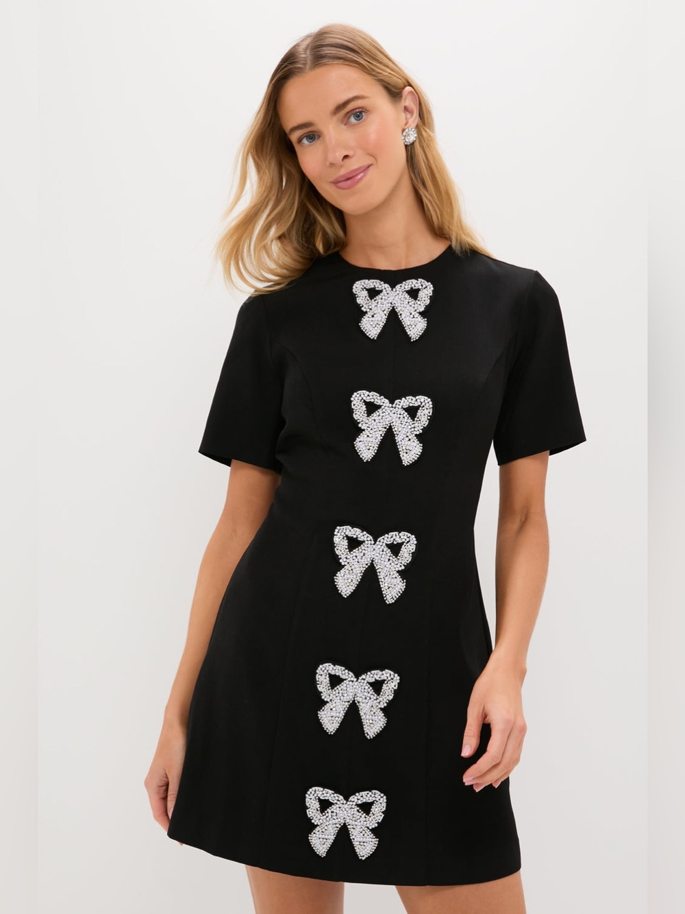 Tuckernuck Hyacinth House sparkly bows Mini Dress. Medium